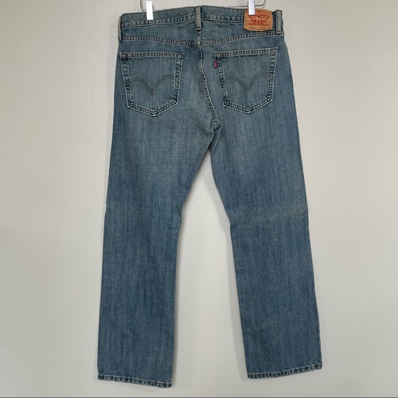 Levis 514 Mens Slim Straight Jeans BlueStretch Light Wash Denim 36 x 30 - Picture 2 of 8